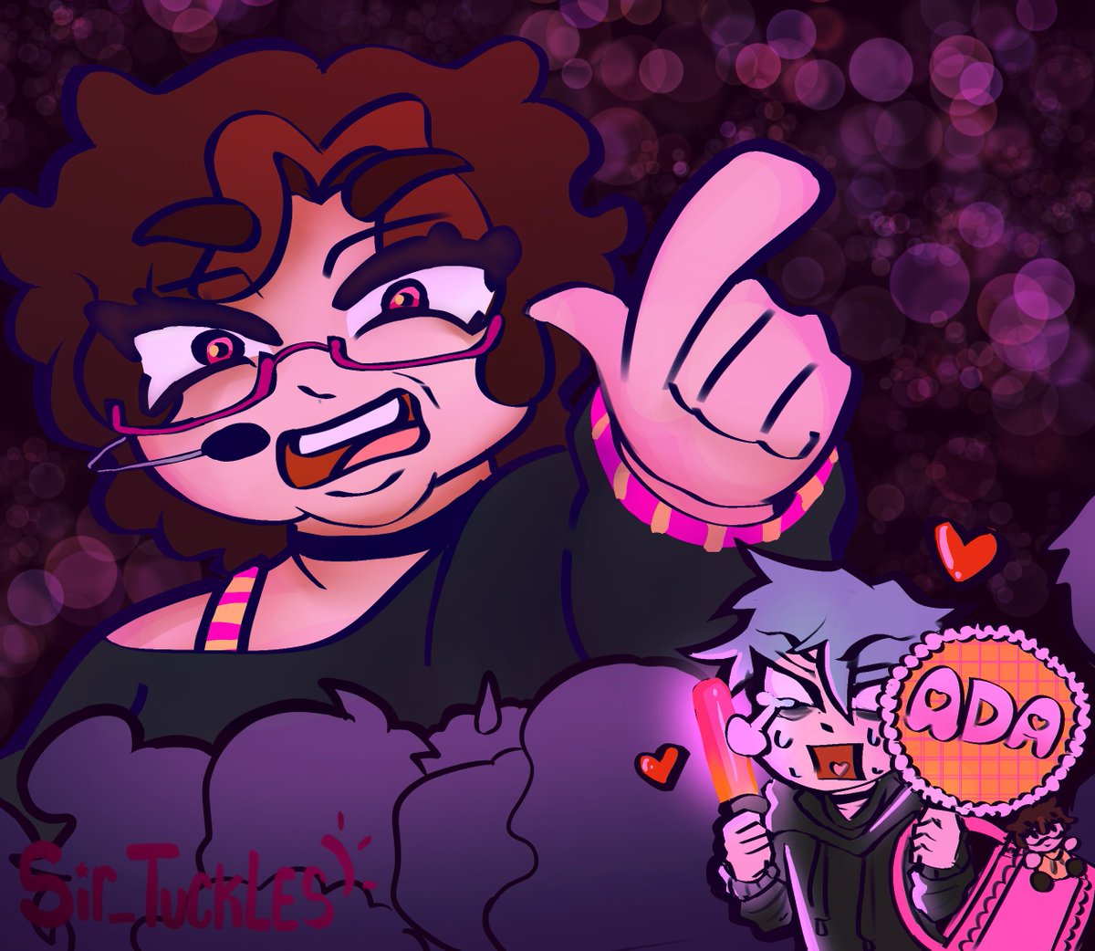 Sir_Tuckles's tweet photo. Day 4 of #elisyumetober2026 done!! Fanboy till is so cute ♡♡♡ 
~~~☆~~~
#lovelymelody #yumeship #selfship #art https://t.co/SzB8yfaL6R