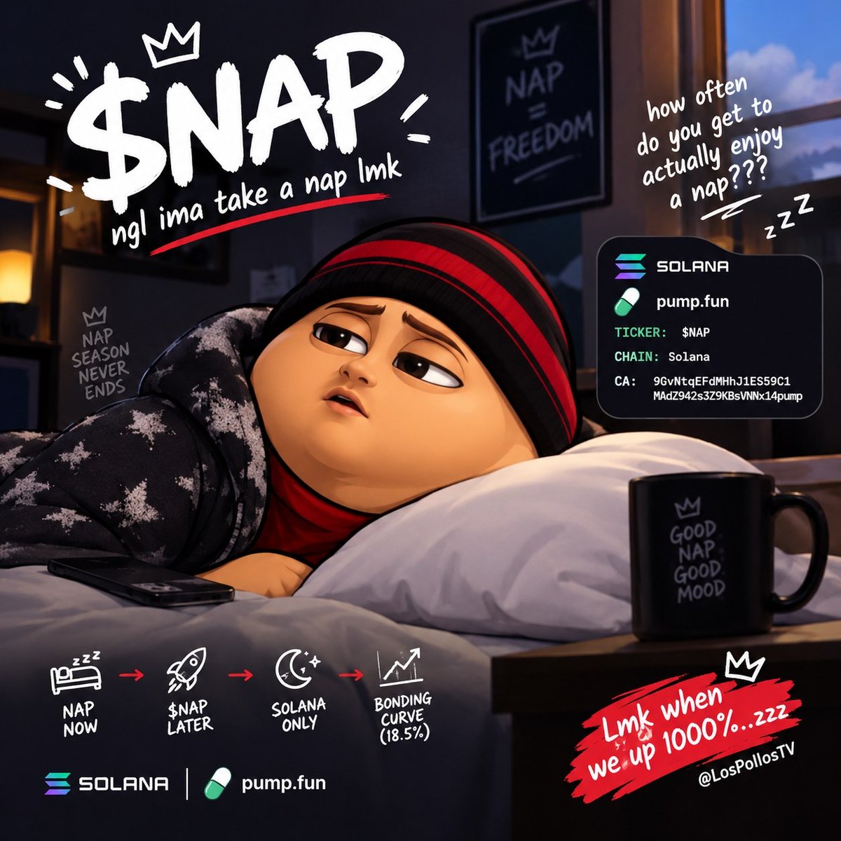 naplmkonsol's tweet photo. solana:DwgyLHfRbNr1zh4c5o4ER7dG5KVPYJ7HCtQPp5swpump 

how often do you get to actually enjoy a nap?? https://t.co/uREM3jLXPK