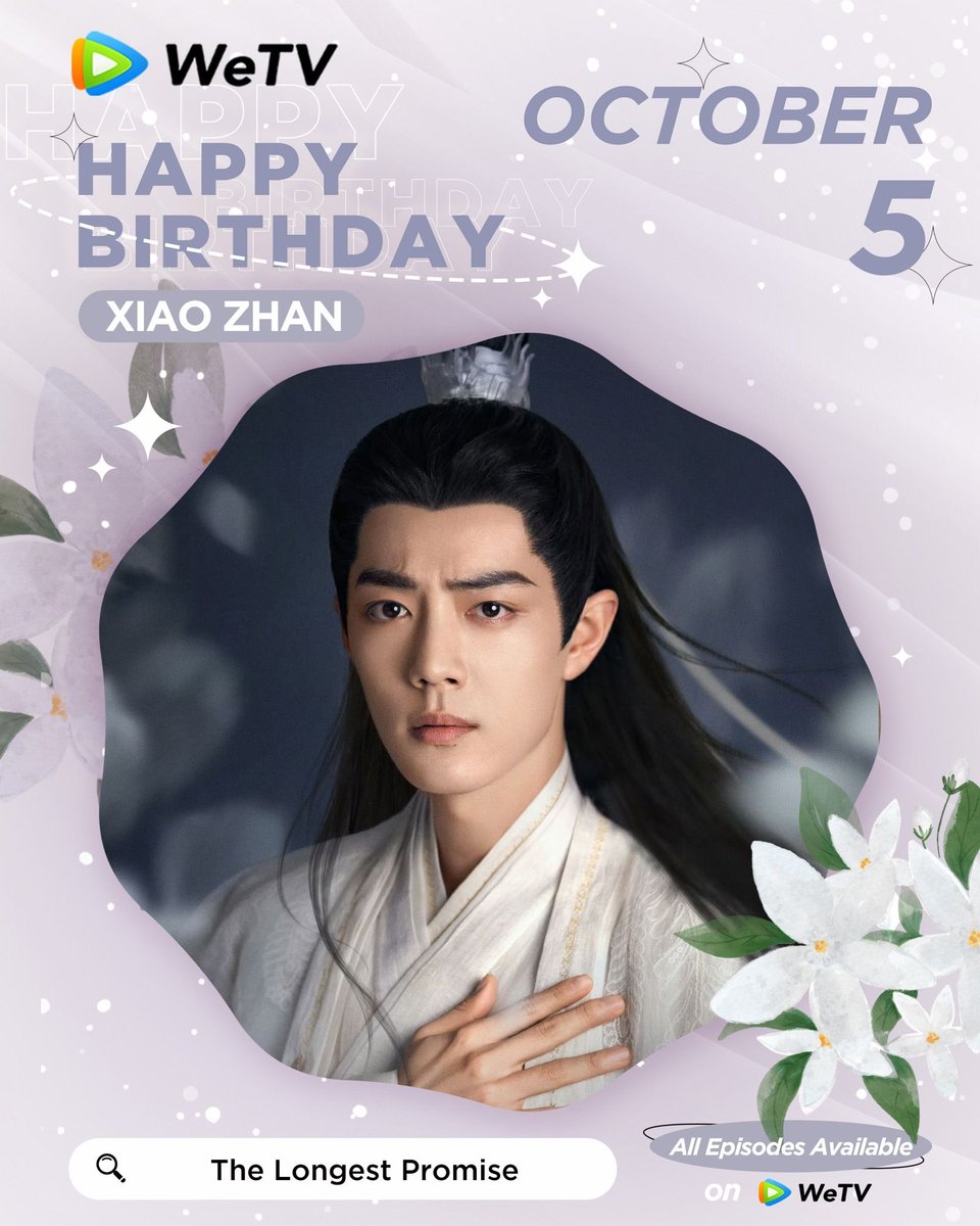 WeTVOfficial's tweet photo. Happy Birthday to #XiaoZhan 🎂🫶🏻

Love your performance in #TheUntamed #TheLongestPromise #TheOathofLove #DouluoContinent #JoyofLife #TheYouthMemories 

Looking forward to more of your amazing works. ✨

#肖战 #WeTV #WeTVAlwaysMore https://t.co/ksbSmGOmKf
