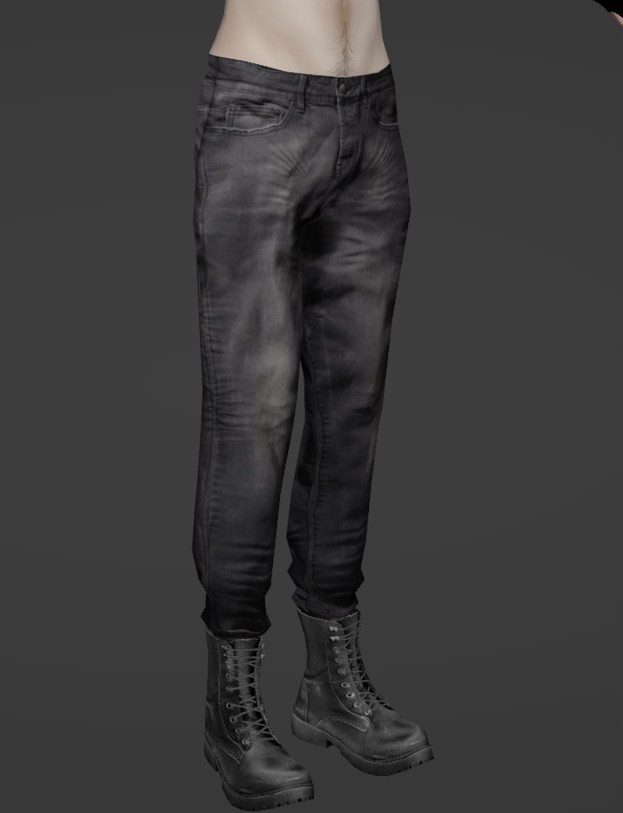 MoniqueMonsters's tweet photo. decided to just use real Pants images for his jean texture lol https://t.co/XWKDOMD4Ur