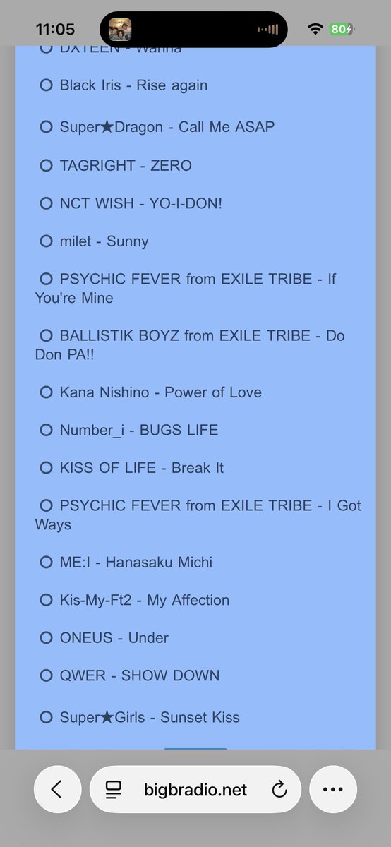 05bkm09's tweet photo. DIGITAL GIRLとBUGS LIFE
2曲入りました
必ずあと1曲選んで3曲になるように
選んでVOTE
24hに1回リクエスト🉑
#Number_i_RadioRQ

https://t.co/D4AOydWZS8 https://t.co/KhvYRovaUS