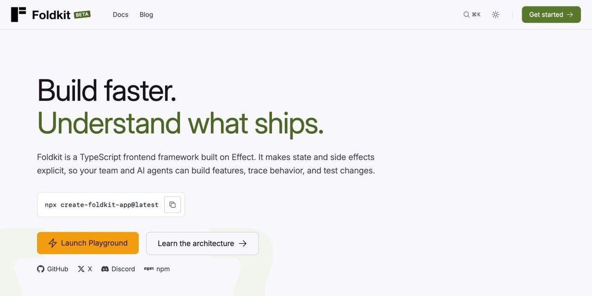 devinjameson's tweet photo. New tagline who dis?
❌ The frontend framework for correctness.
✅ Build faster. Understand what ships. https://t.co/Fz4TZJ2tG7