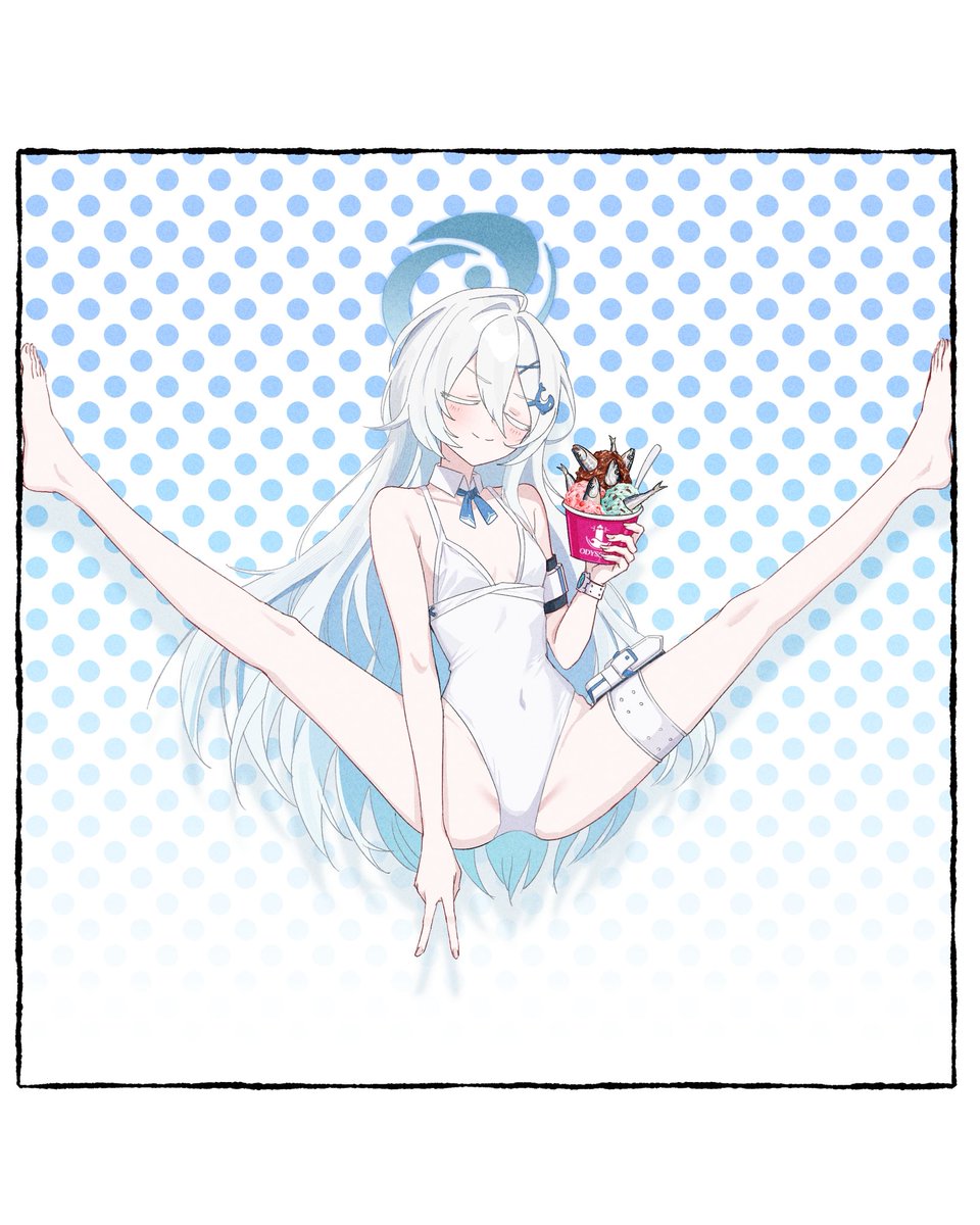Niketsu_0101's tweet photo. イワシアイスにダブルピース！

#ブルアカ #Bluearchive #블루아카이브 #サユリ https://t.co/tXHNdrQ8Lg