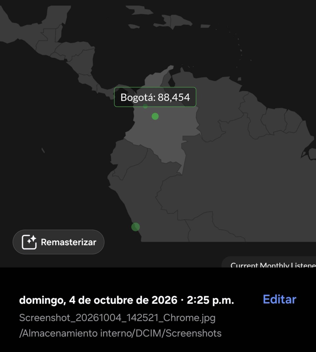 sk1zmid's tweet photo. Dato muy importante:
Un día antes del concierto habían 78k oyentes en Bogotá yy 26 días después aumentaron a 88k
10k oyentes nuevos que demuestran el interés que despertó por skz después del sc
QUEREMOS STRAY KIDS EN COLOMBIA
#Run_IT_Colombia
@paramo_presenta @LiveNationKpop https://t.co/nhsZuoFn2L