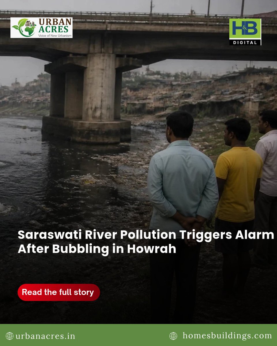 TheUrbanAcres's tweet photo. Concern has grown in Howrah’s Domjur after unusual bubbling and a foul odour were reported on the Saraswati River.

Read More : https://t.co/MmX3IQq4pZ

#Howrah #SaraswatiRiver #RiverPollution #WaterPollution #WestBengal #Environment #WaterQuality #RiverConservation #Pollution #Ecology #UrbanEnvironment #Sustainability #CivicIssues #Climate

@moefcc  
@CPCB_OFFICIAL