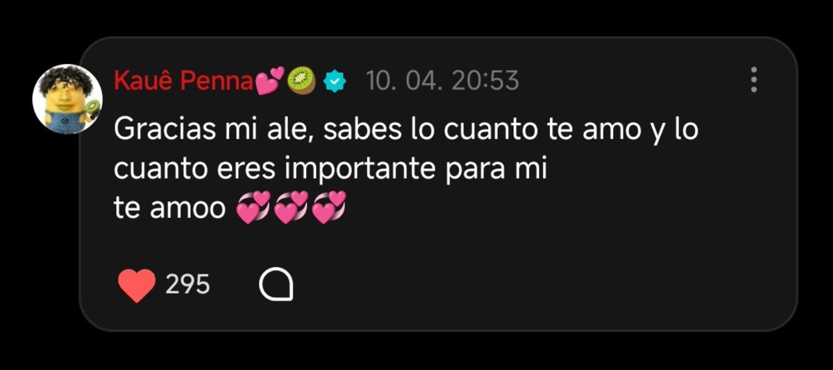 wiwiwii1p's tweet photo. alejandro siendo el primero en saludar a kauê en su cumpleaños y Kauê respondiendo que el sabe cuánto lo ama y es importante para él.. 😭😭😭😭😭😭😭 https://t.co/eagoekXojt