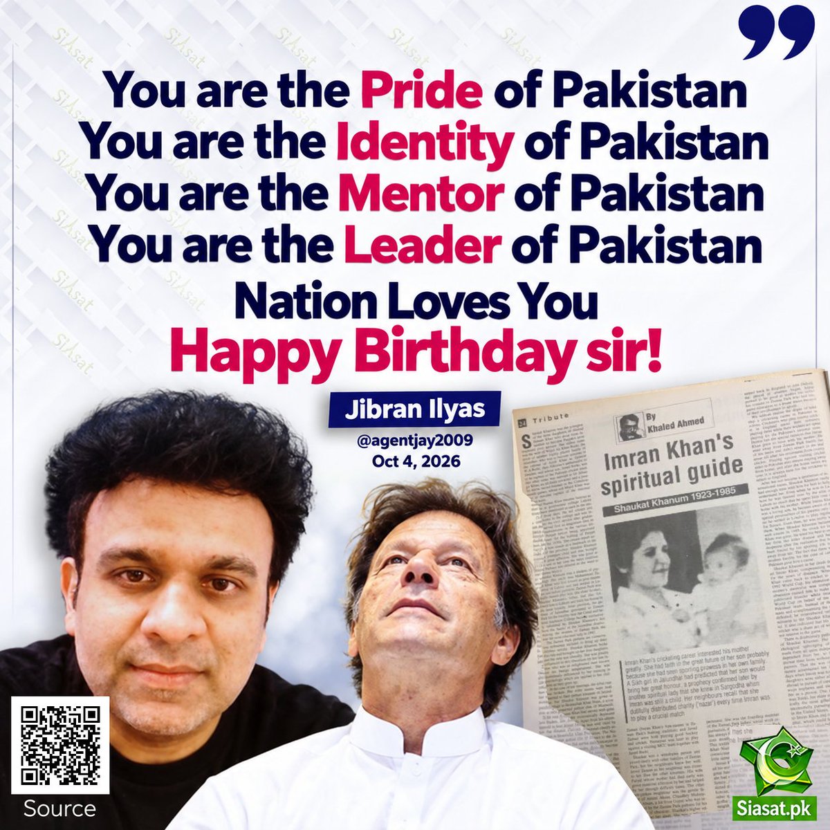 siasatpk's tweet photo. #HappyBirthdayImranKhan https://t.co/nASCvoswTQ