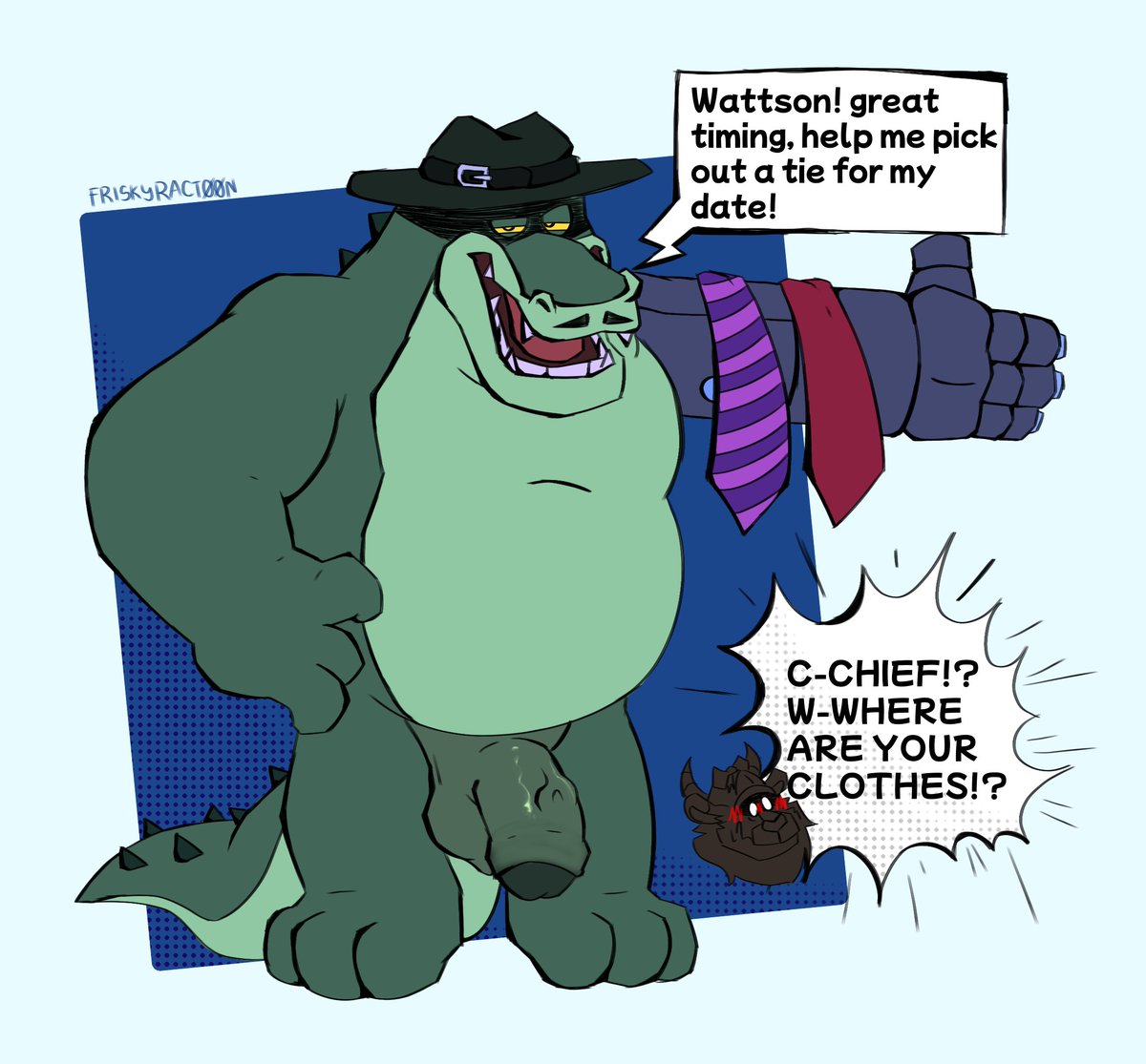 friskyractoon's tweet photo. A little more old art I kept, Chomps (uncensored) https://t.co/KCGgD7Dsd2