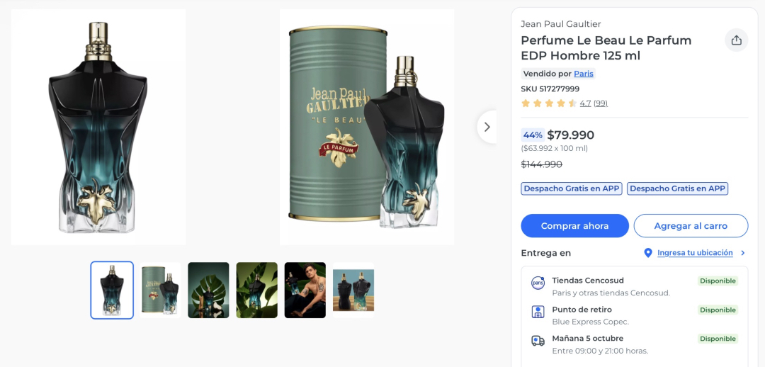 DescuentosRata's tweet photo. #ALERTARATA #CyberRata 👨 Perfume Juan Pablo Gutierrez bajó a $79.990 con todo medio de pago en París.

Link directo 🔗 https://t.co/fAJwm1Izvu https://t.co/Dv7oszUwmt