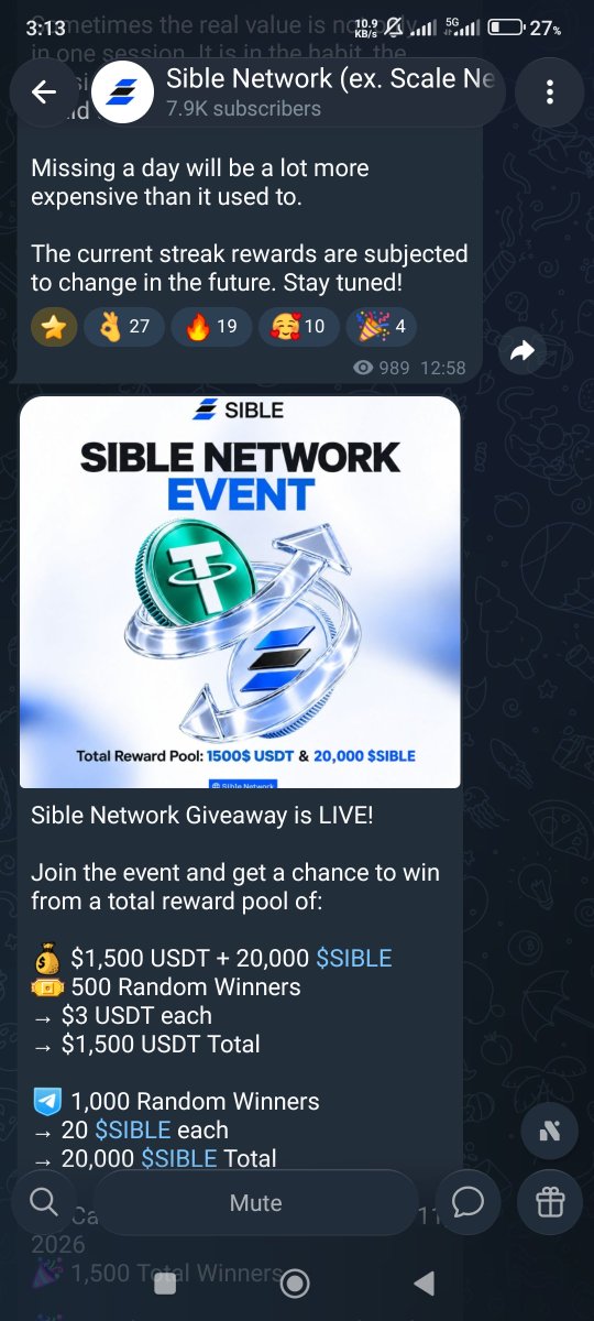 Chigenesis_'s tweet photo. @SibleNetworkAI This is your official telegram channel ?  This is where the announcement was made . Or we are in the wrong telegram channel ? Please clarify @SibleNetworkAI https://t.co/6BA1ng33tb