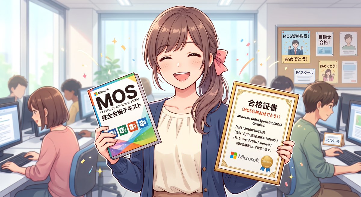 H_H_hello_PC_'s tweet photo. 【秋からの転職・スキルアップに！MOS資格対策講座💻】
履歴書に自信を持って書けるパソコン資格「MOS」✨
当校は試験会場なので、いつもの慣れた教室・パソコンで受験可能！一発合格を目指して一緒に走りましょう🌸
#MOS資格 #就職準備 #東広島 https://t.co/lgBK2DKQVk