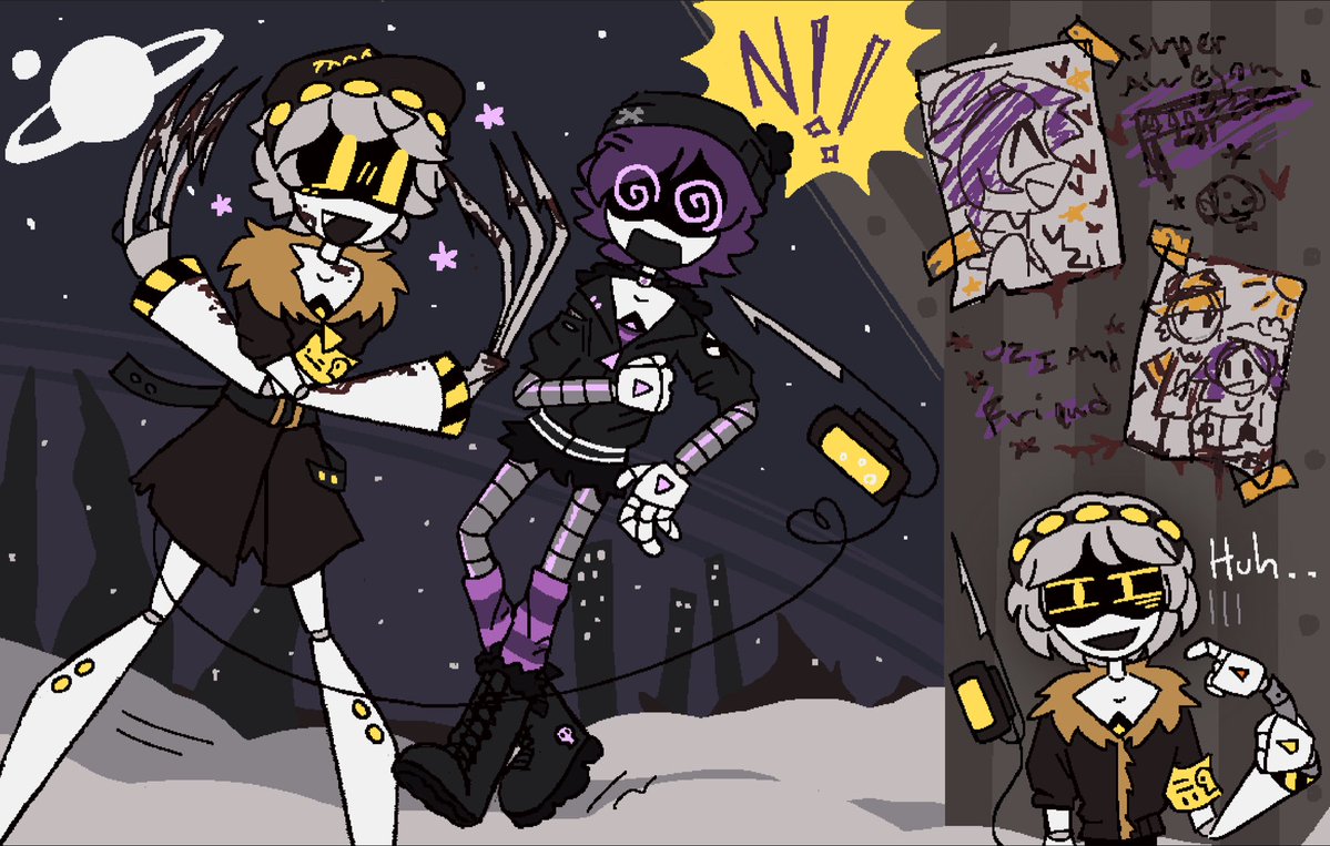 heavensticks's tweet photo. my Misguided n au #murderdrones https://t.co/5PEcxiH5G6