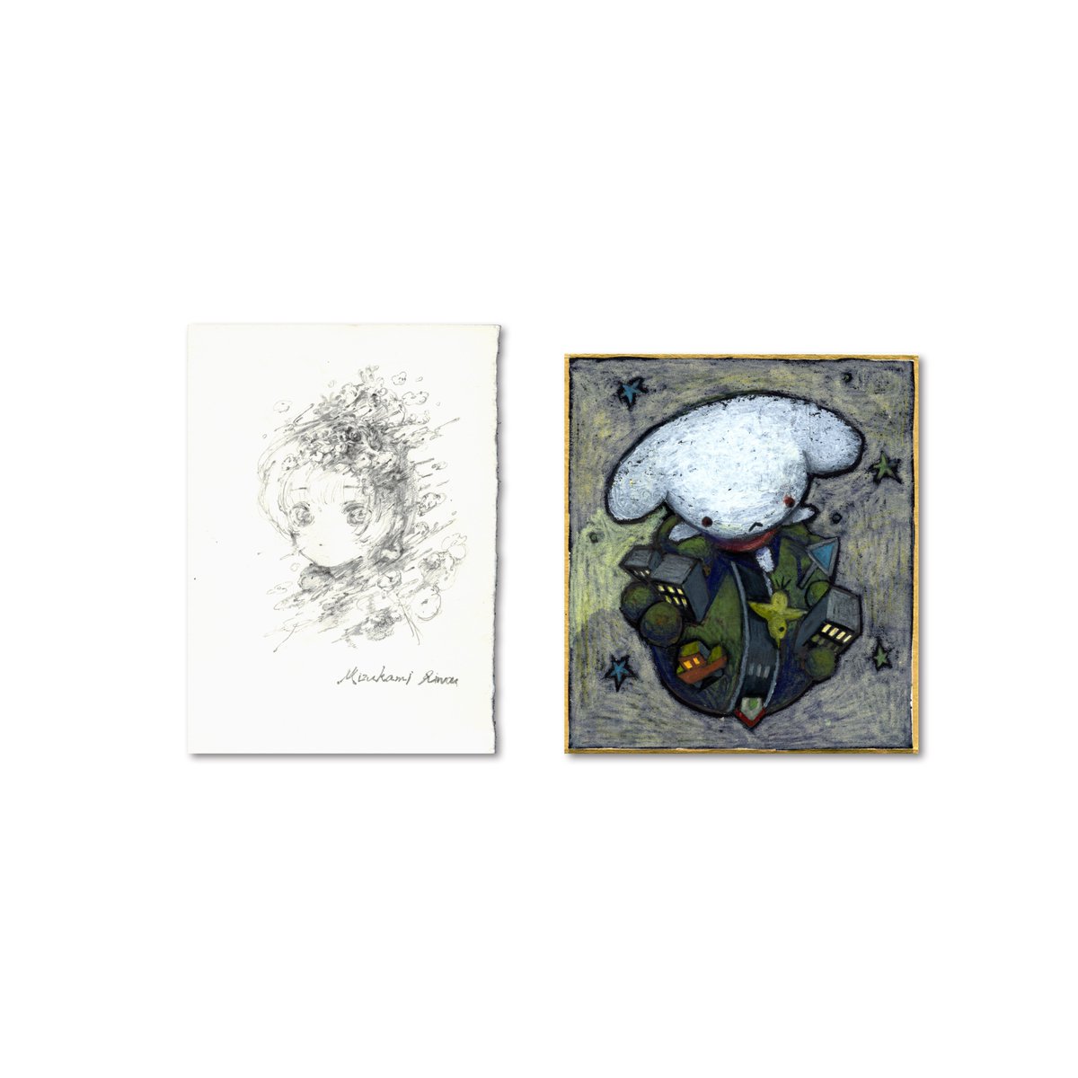 terakawa_calf's tweet photo. アニケットで一番の目当てだったお迎え品。
水上里菜さんとoboeさんの原画。 https://t.co/rXUPtI6lUY