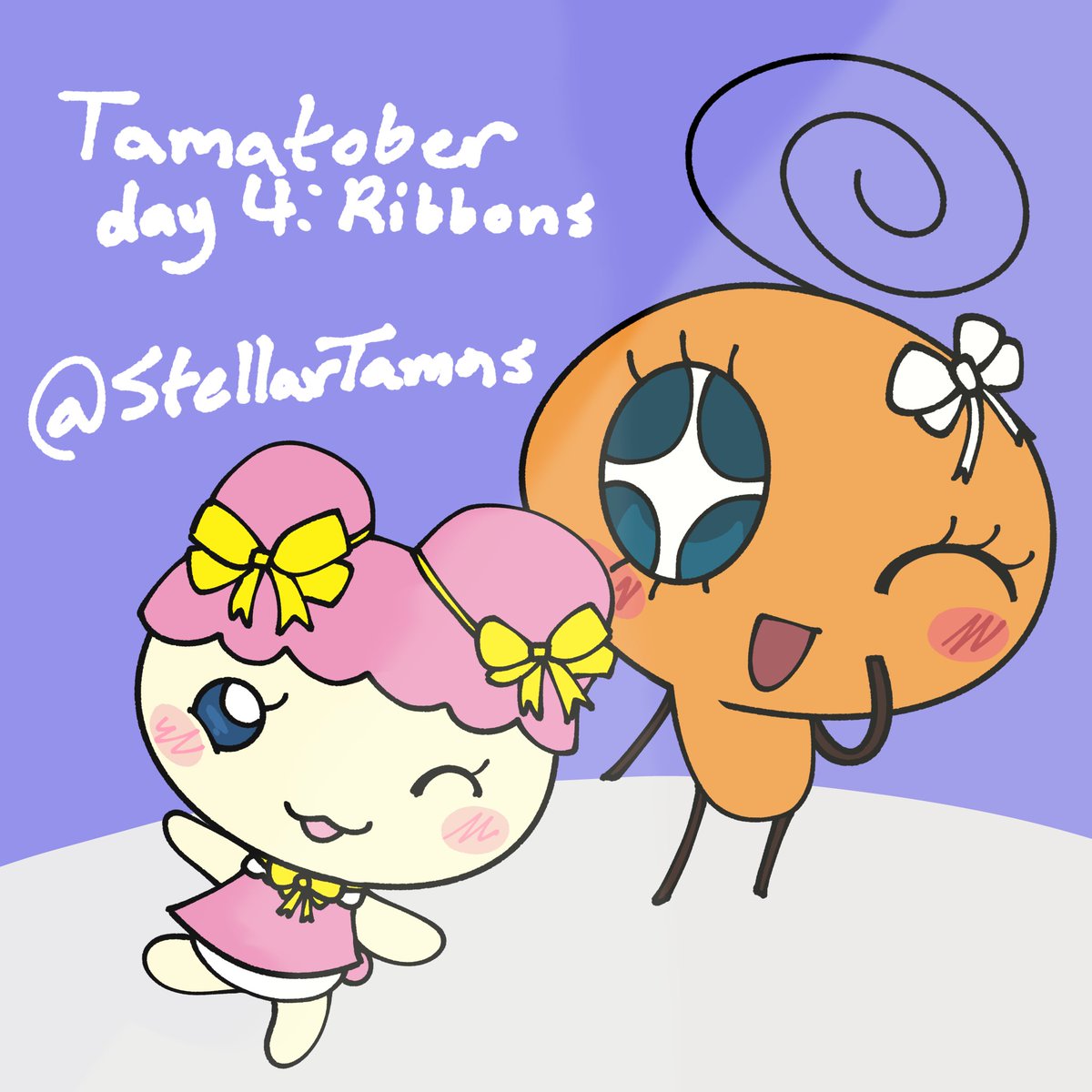 StellarTamas's tweet photo. im so sorry i got lazy. tamatober day three and four. she is blue because she's cold #tamatober #tamagotchi #flowertchi #furawatchi #memetchi #chamametchi https://t.co/4jsOtWoXD6