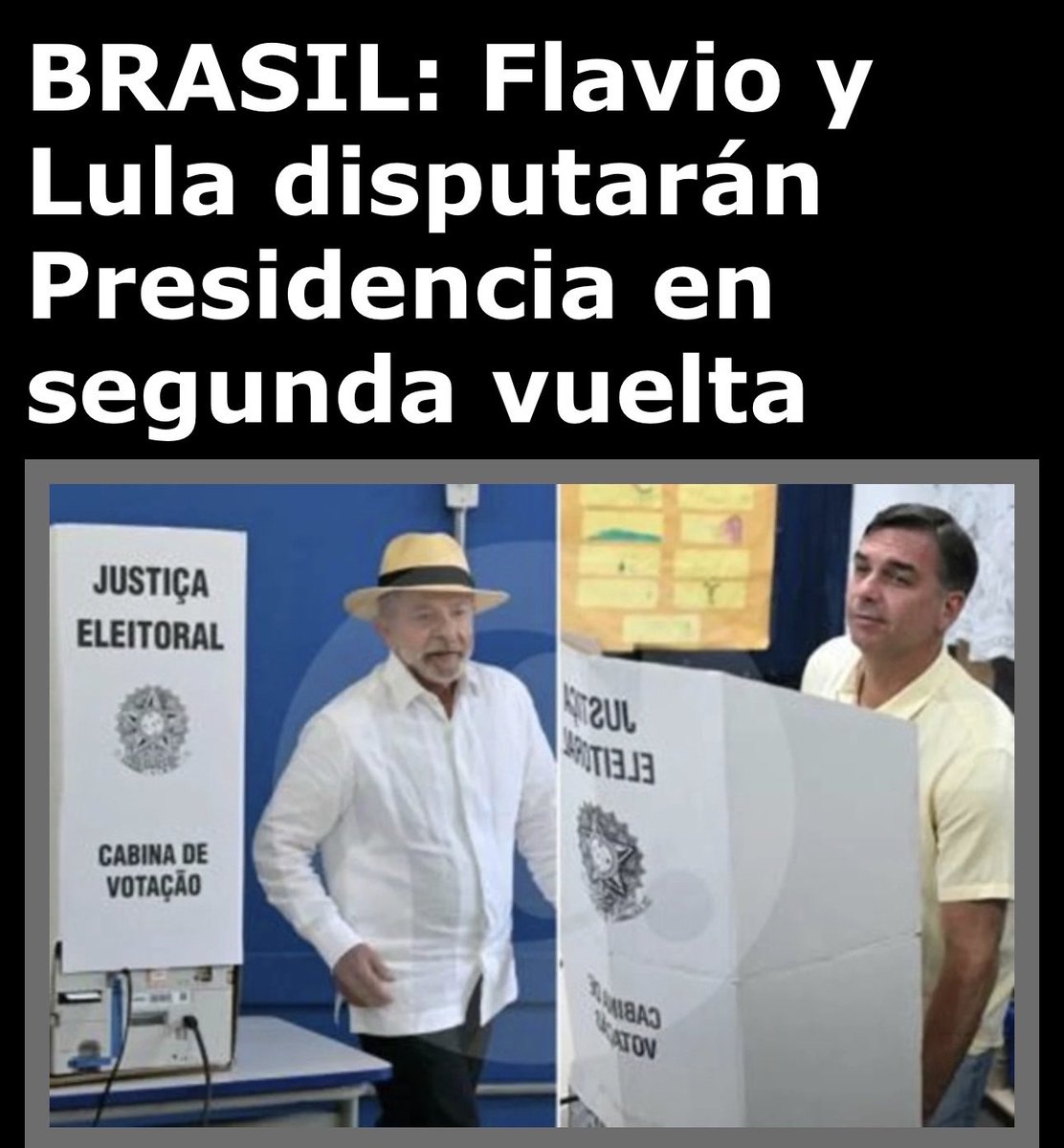 JavierFuente3's tweet photo. Todo el voto opositor estará contra Lula. Le será difícil retener el poder https://t.co/DIrznqglqC