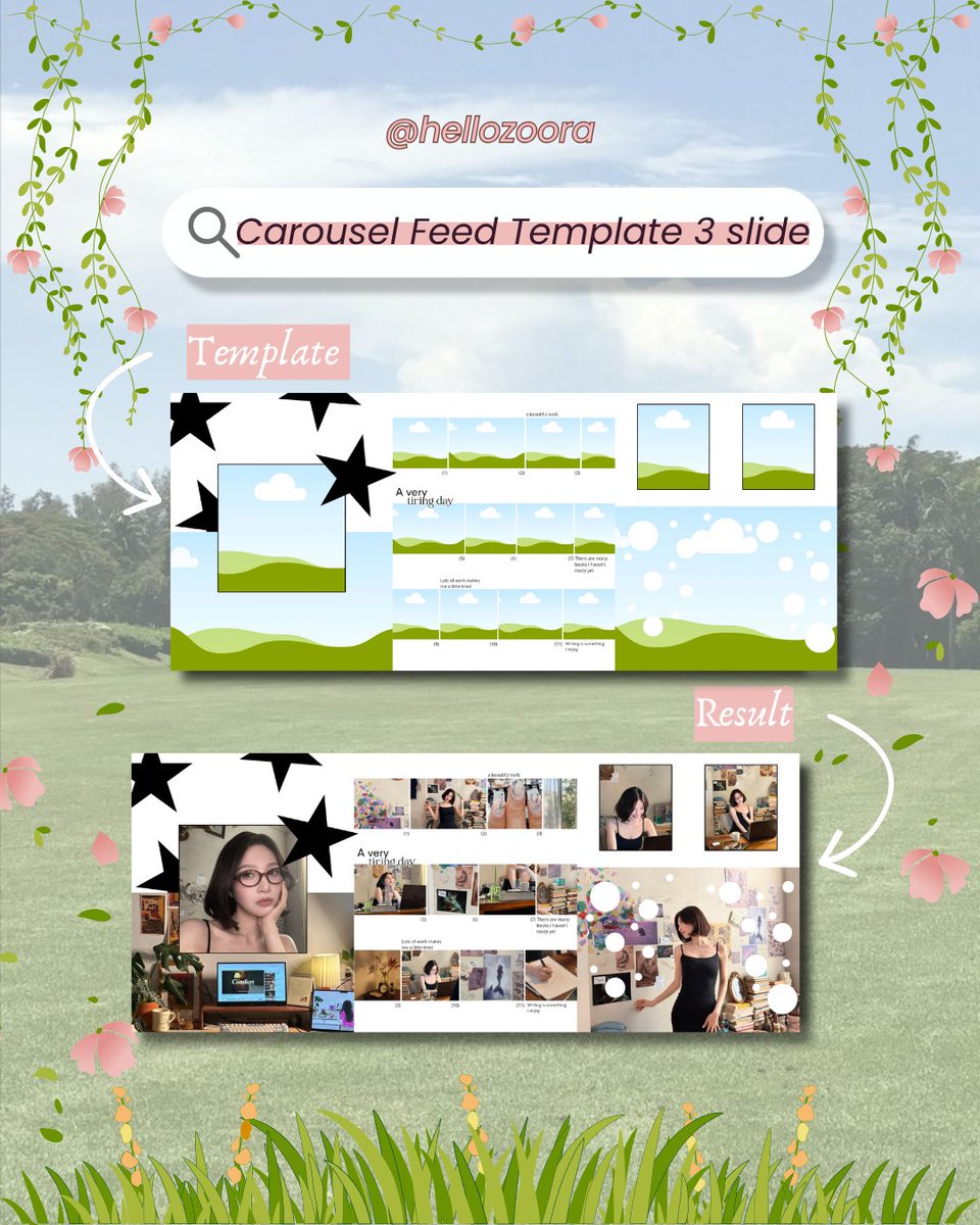 helloZoora's tweet photo. Bosan feed IG gitu-gitu aja? Mau bikin photo dump tapi pusing nyusunnya? 😭✨
Pake Paket Bundling 3-in-1 Template Canva Feed IG ini aja! Sekali beli langsung dapet 3 pilihan layout aesthetic sekaligus 🔥  
Tinggal drag &amp; drop foto pake Canva gratisan 📸
Checkout di sini ya 👇 https://t.co/1gVMPiuueQ