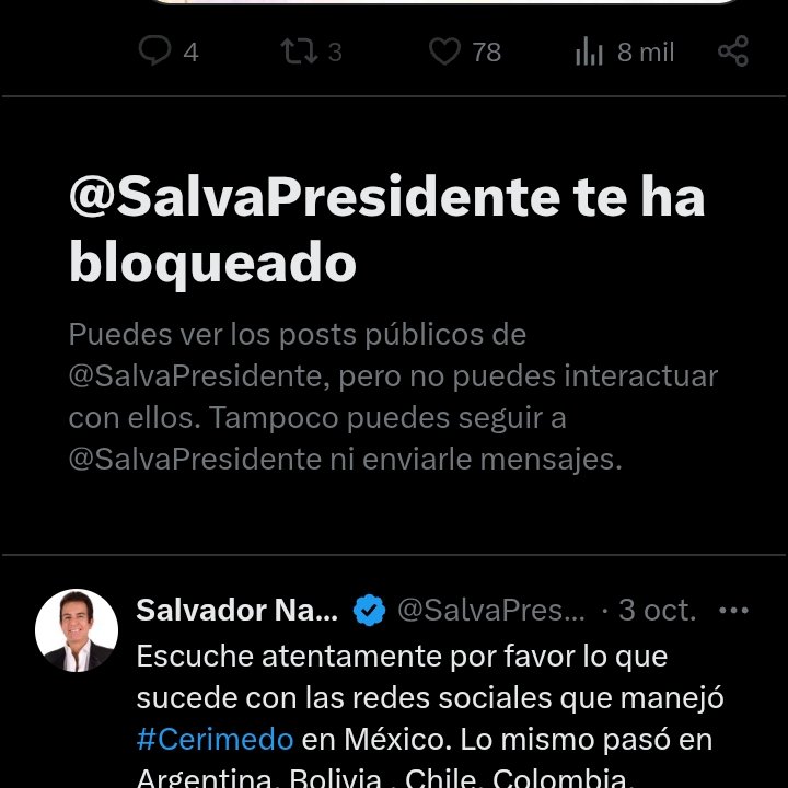 elig_noto's tweet photo. Salvita me bloqueo. Ya decía yo porqué no veía sus metidas de pata. https://t.co/Ii73GbGBYe