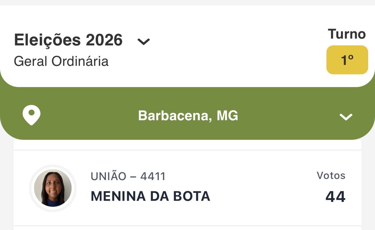 bqdepre's tweet photo. Menina da bota teve 44 votos em Barbacena, quem foi em ? Kkkkkkkk https://t.co/endYf9YrFo