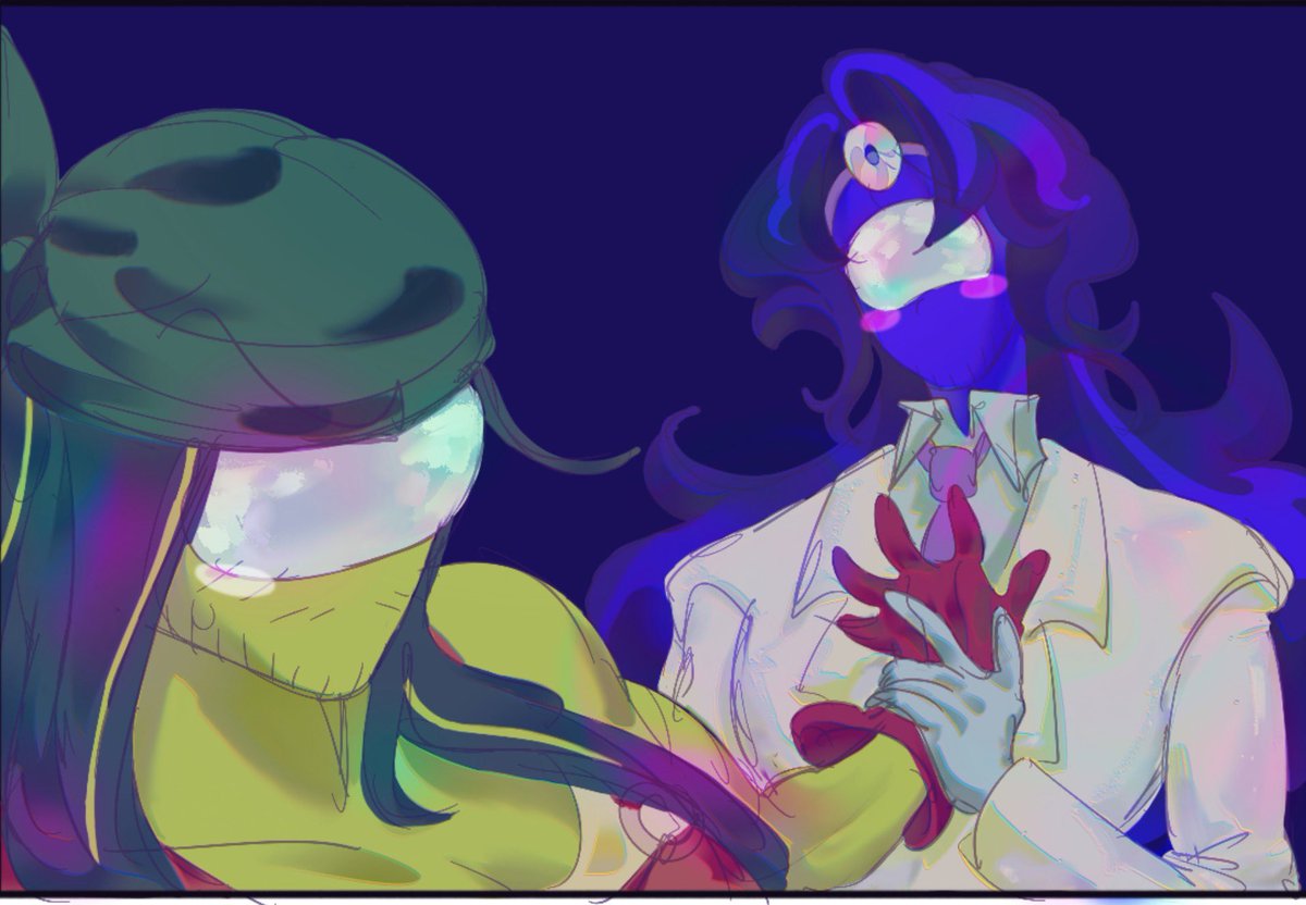 Ibtomizedkapsel's tweet photo. blue having a crush on lime and implying it’s kind of one sided made me rethink my life  but at the same time i Want them to kiss

#amongusshow #blime https://t.co/S1mjPReoDD