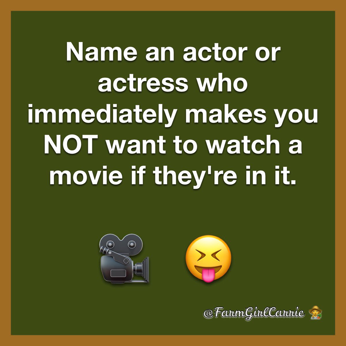 FarmGirlCarrie's tweet photo. I’ll go first: Jane Fonda https://t.co/ZeYFuSxFYX