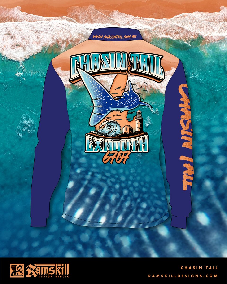 philustrations's tweet photo. Chasin' Tail in Exmouth, a souvenir style tee design, highlighting some key attractions to Exmouth. Used on a t-shirt and then thrown onto a fishing jersey for a full 360 design experience.
#tshirtdesign #illustratedmerch #merchdesigner https://t.co/zca9lJ4L1r