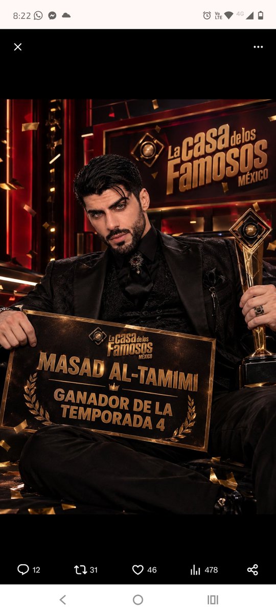 Magdale50420131's tweet photo. Masad el ganador de esta 4ta temporada de la Casa de los Famosos 👑❤️🦁
#masadaltmimi #MasadGanador https://t.co/KsEU55kI0k