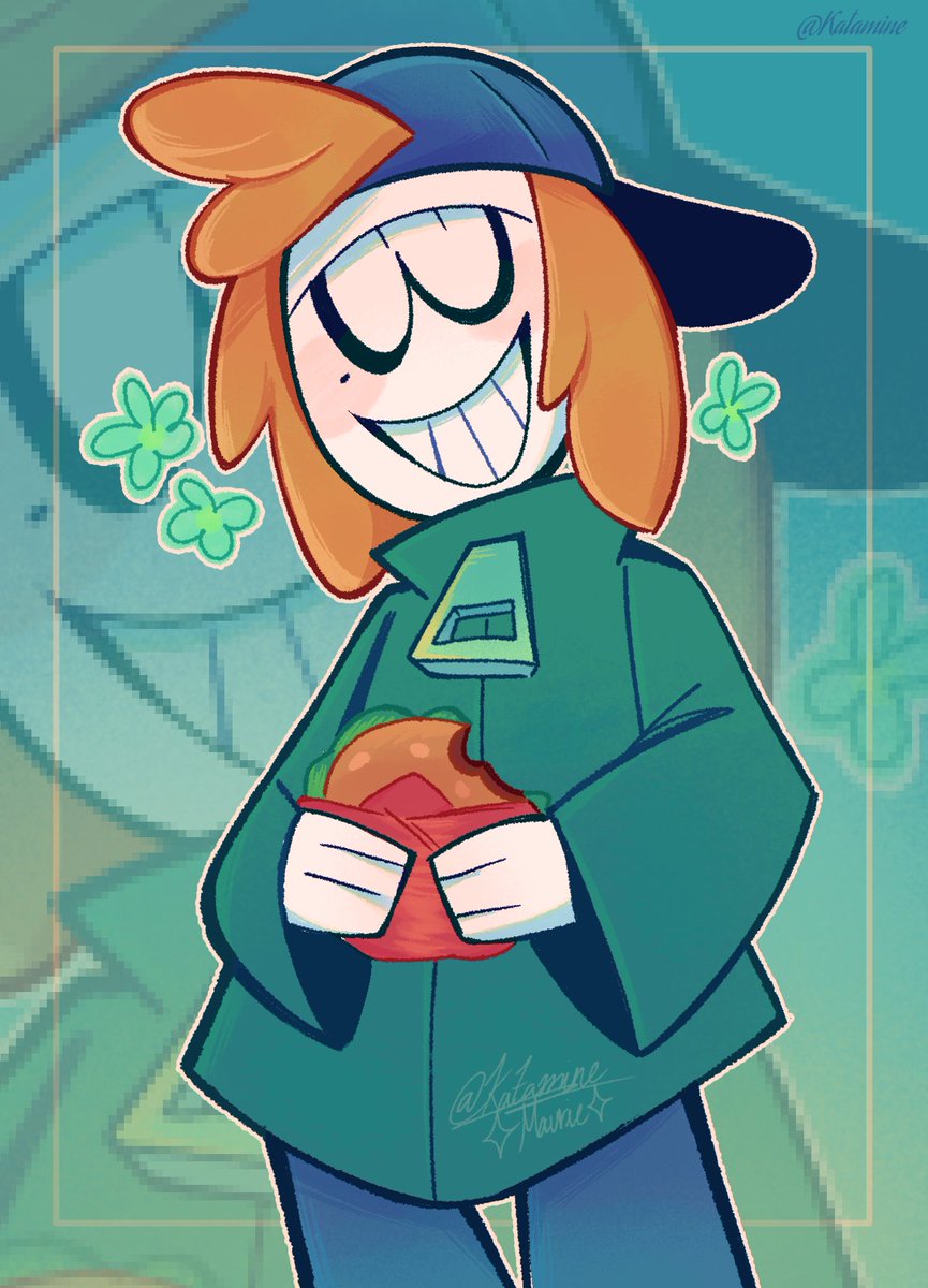 FoolishGutz_0's tweet photo. ROBERTTT🧢🍔 me when I have cheeseburger || Drawing for @rolling_girl12 
#spookymonth || #spookymonthfanart https://t.co/3x4BQz7rcn