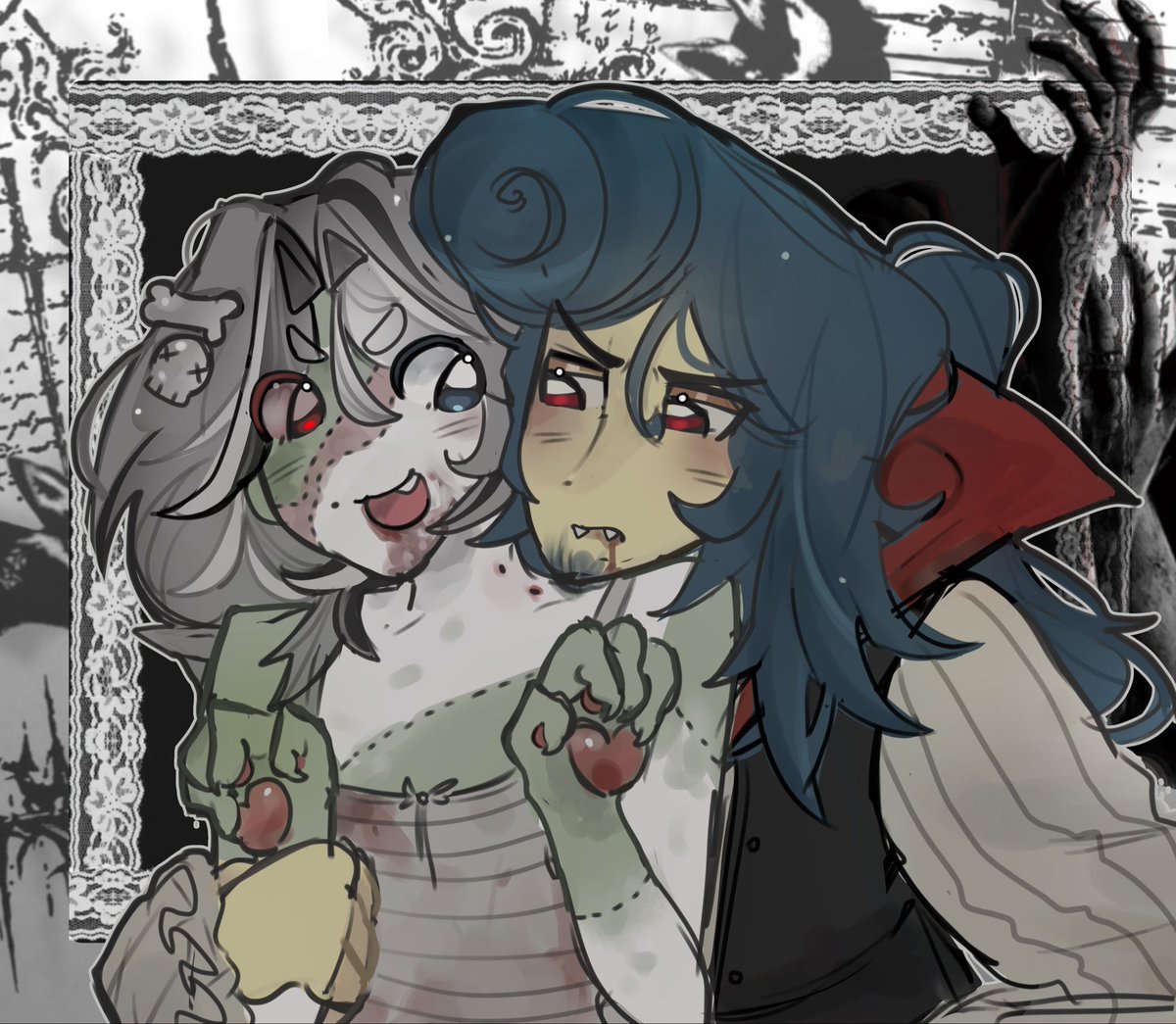 _Ch3ERrYyzz_'s tweet photo. Bro they so cute please don’t die
.
.
.
.(☕️x📋) More CoffeeReceipt stuff:3
AU belongs to:@TheRealDeLacey !!
#rfwally #rfau #rfyn #wallyxyn #ship #fanart #halloween https://t.co/nCARm9Bz0u