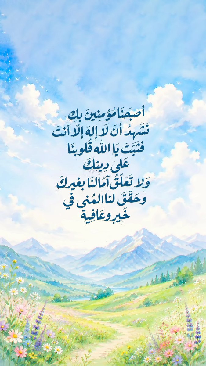 Pearla0203's tweet photo. 🩵💚
أصبحنا مؤمنين بك نشهد أن لا إله إلا أنت فثبّت يا الله قُلوبنا على دينك ولا تعلّق آمالنا بغيرك وحقّق لنا المُنى في خَيرٍ وعَافية.
#صباح_الخير https://t.co/Y6A6MLGDNx
