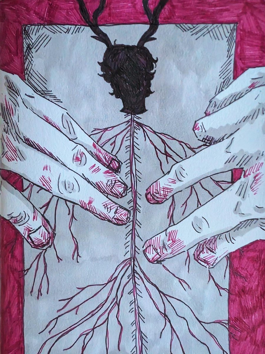 Iwtlcedtea's tweet photo. #hannibaltober2026 day 1 - nervous system 🪾
 Hannibal is all up in wills nervous system alright https://t.co/BYX3yaGrc0