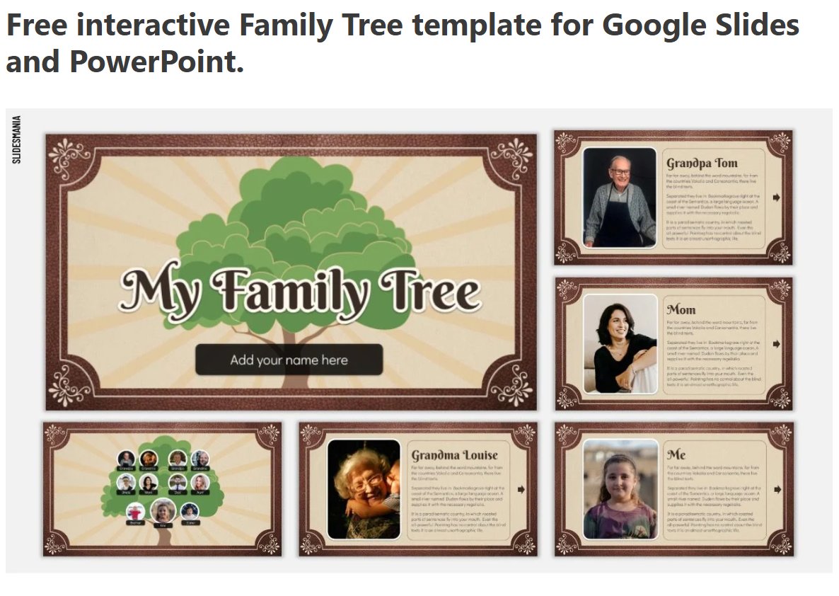 RhythmFrey's tweet photo. Found this fun interactive Family Tree template on SlidesMania! I think this would be so fun to do with elementary or middle schoolers to get to know them and their roots better! #EdTechEcc
URL: https://t.co/VLfzeb96d2 https://t.co/QeqkQV2ZAg
