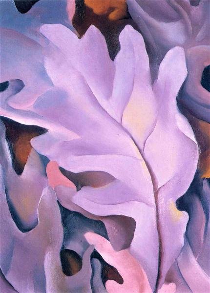 womensart1's tweet photo. Georgia O'Keeffe, Purple Leaves, 1922 #AutumnWeek https://t.co/MTYVJffBsW