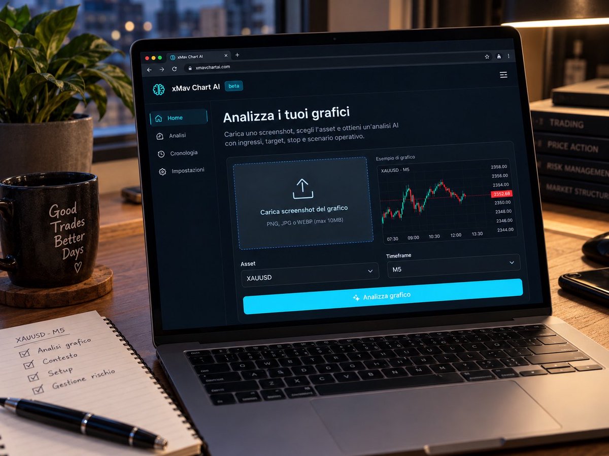 xmavchartai's tweet photo. I built an AI tool that analyzes trading charts from screenshots.
Screenshot → AI analysis → structured setup.
Try it free: https://t.co/mLtKwmXNQZ https://t.co/p8rPzrs27b