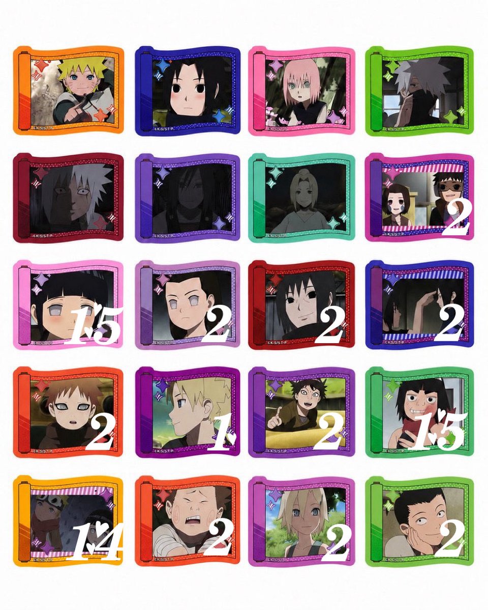 Nie_0118's tweet photo. NARUTO 交換 買取 譲渡 コレクトステッカー

求 同種 大蛇丸or55/枚+送料

譲 オビト＆リン ヒナタ ネジ イタチ イタチ＆サスケ 我愛羅 テマリ カンクロウ ガイ ナルト＆ヒナタ チョウジ いの シカマル

郵送/大蛇丸は買取もしています◎
お気軽にお声掛けください🎀 https://t.co/ReMsCB41pN