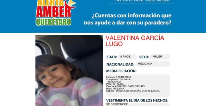 ADNQro's tweet photo. 🚨#Entérate Continúa la Alerta Amber para localizar a la menor Valentina García Lugo que se encuentra desaparecida

Los trabajos de búsqueda por parte de las autoridades de la Fiscalía General del Estado de Querétaro (FGEQ) ahora se han intensificado.

👉 https://t.co/RWYKK4TMSA https://t.co/Eur9gbrZmV