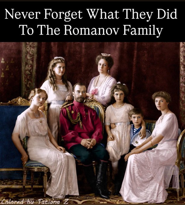 FascistImperium's tweet photo. On July 17, 1918, J8wish-Bolsheviks murdered Tsar Nicholas II, his wife, their 5 children, and 4 loyal servants.

The bodies were transported to the Koptyaki Forest, stripped, doused in acid, and dumped in a shallow grave.

All the victims were Orthodox Christians. https://t.co/6FhbSQkHkJ