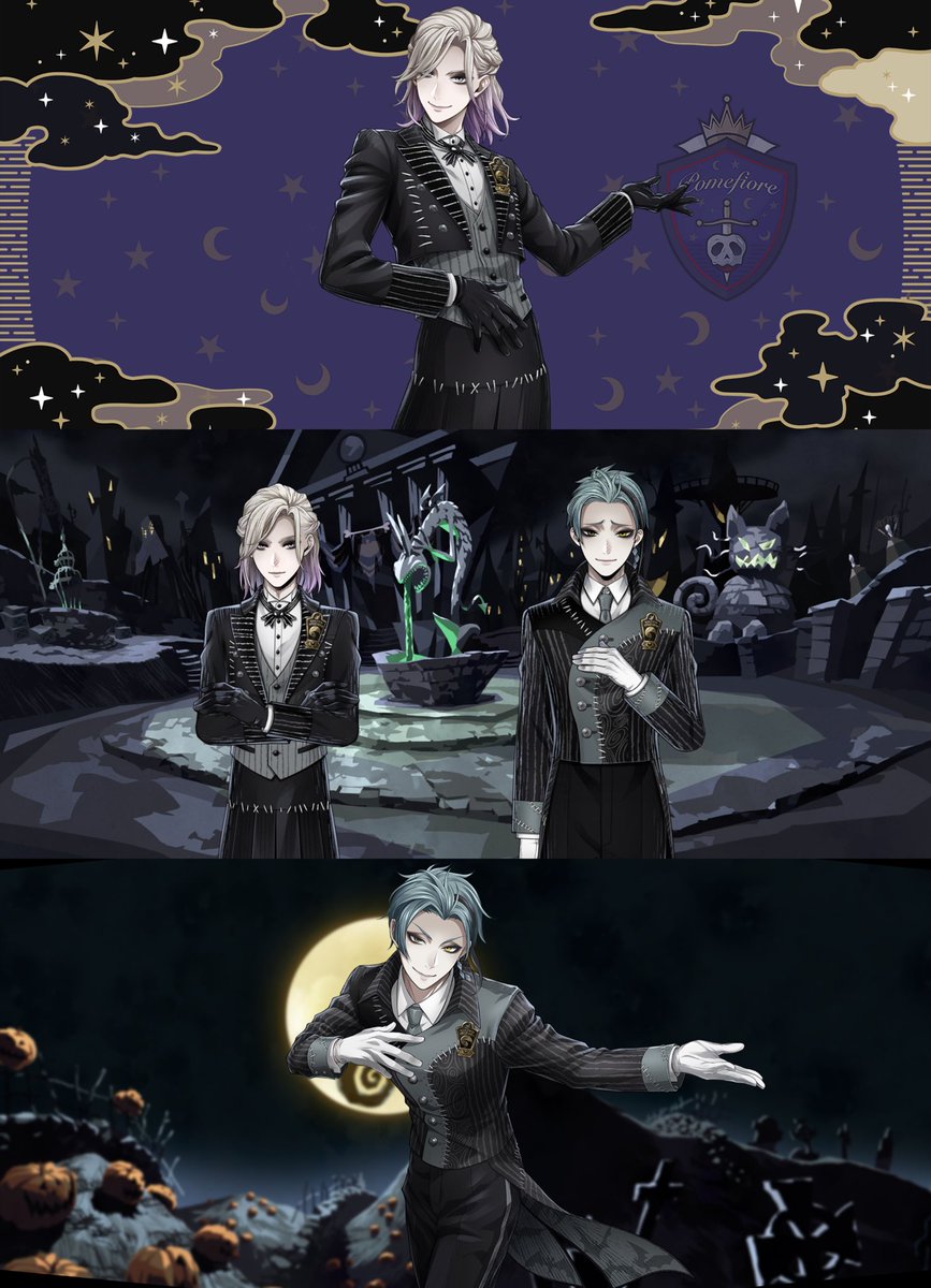 yasaame_vils's tweet photo. ハロウィンになるとヴィルとジェイドはず〜っと一緒でなかよしだよネ😌🎃 https://t.co/rXqJi1JGMv