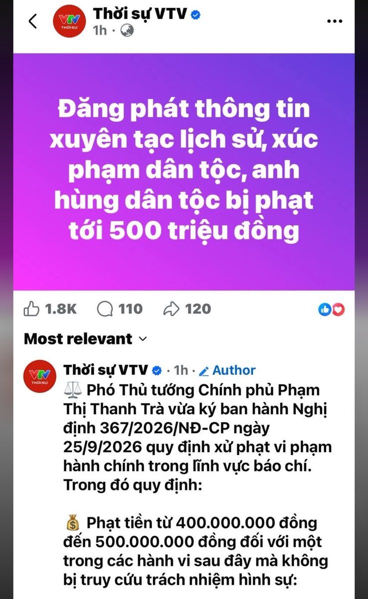 trustgoodthing's tweet photo. Nhân dân nào được hưởng lợi.
Mọi luật và nghị định đều hướng tới túi tiền dân (phạt khủng, thuế cao).
Đâu thấy chính sách nào hỗ trợ dân.
Ngoài cướp tiền thuế dân đóng rồi gán mác khách quan để trốn tội
@realDonaldTrump @SecRubio @WhiteHouse https://t.co/iI0cIk4aHS