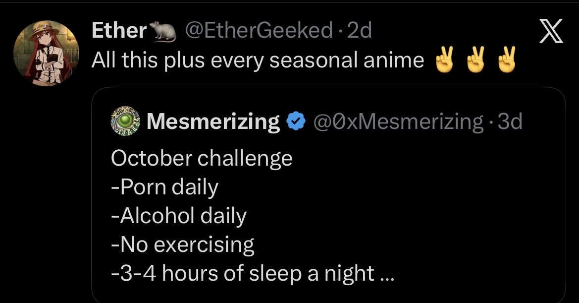 Godrodjrr's tweet photo. @EtherGeeked @QueasyFN Since we’re being faggots, you go beat your shi and become an alcoholic while rotting in bed all day and watching anime LOL trying to act tuff while genuinely posting shi like this https://t.co/eLofLQKna3