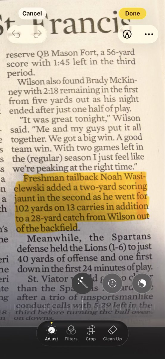 itsnoahwaz26's tweet photo. Another opportunity Friday night and another great team victory against St. Viator. First Varsity TD!

14 touches for 130 yards. 

@Diggsy13 @SFHSFBWheaton @EDGYTIM @PrepRedzoneIL @khed54 @JohnGeorgeoff @CoachMac44 https://t.co/aLkyu11KMl