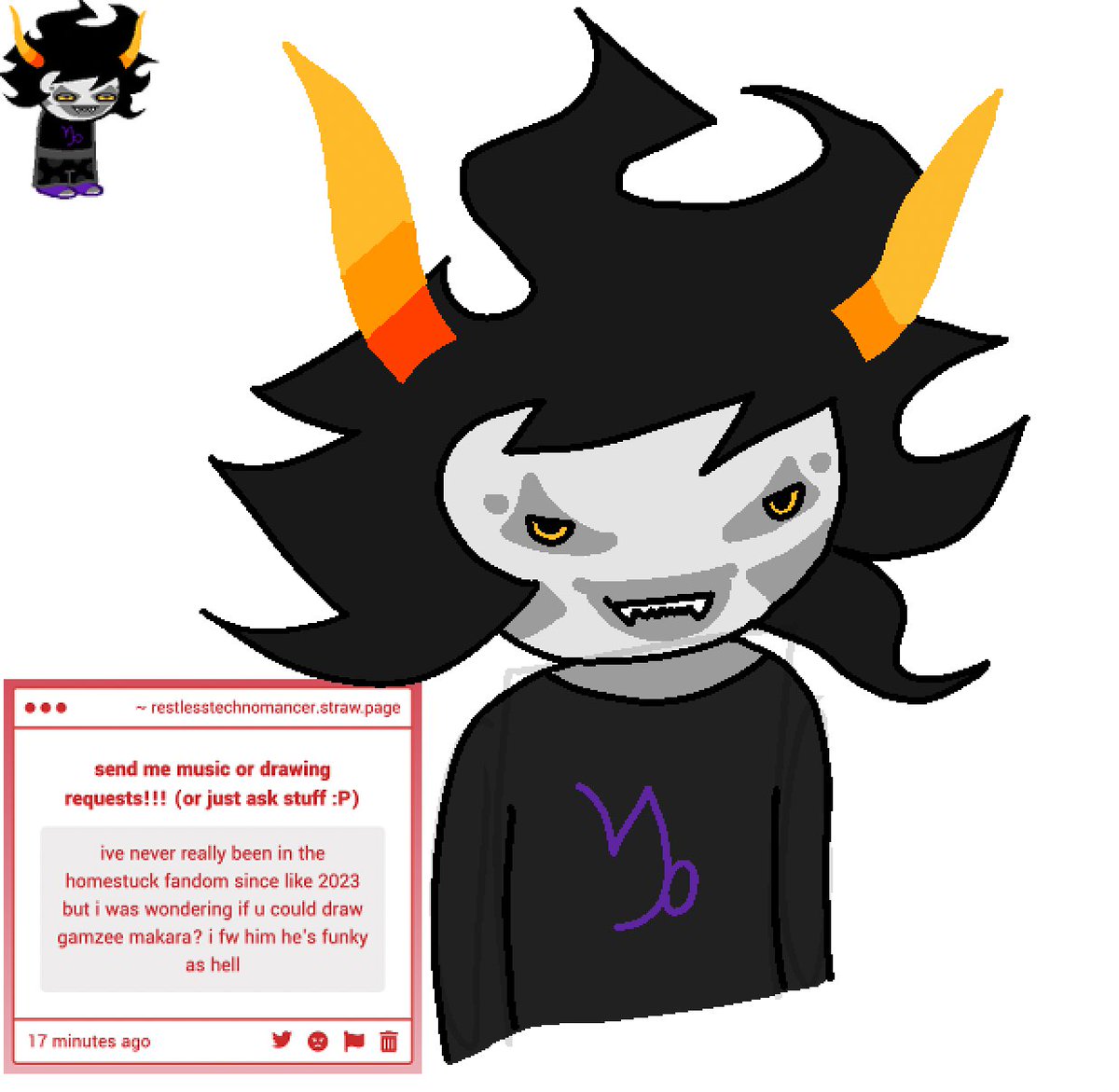blightedMedium's tweet photo. whats up there buddy?? #homestuck https://t.co/zt5KjrHj5O