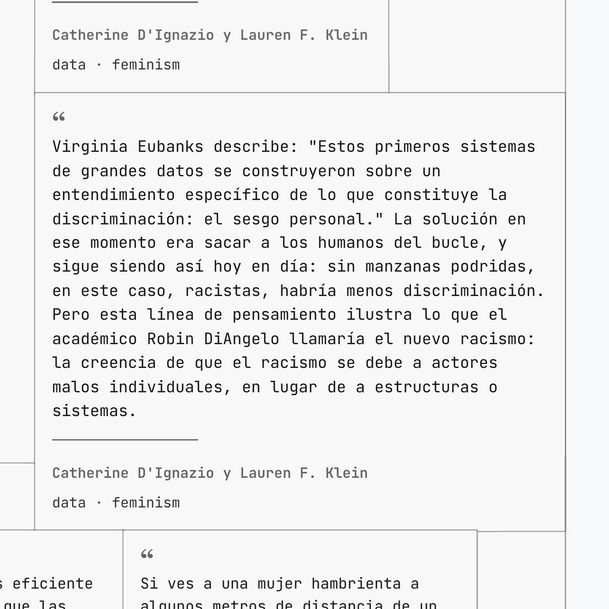 Betancourt_____'s tweet photo. "[...] nuevo racismo: la creencia de que el racismo se debe a actores malos individuales, en lugar de a estructuras o sistemas." https://t.co/fYX9yVhkw6