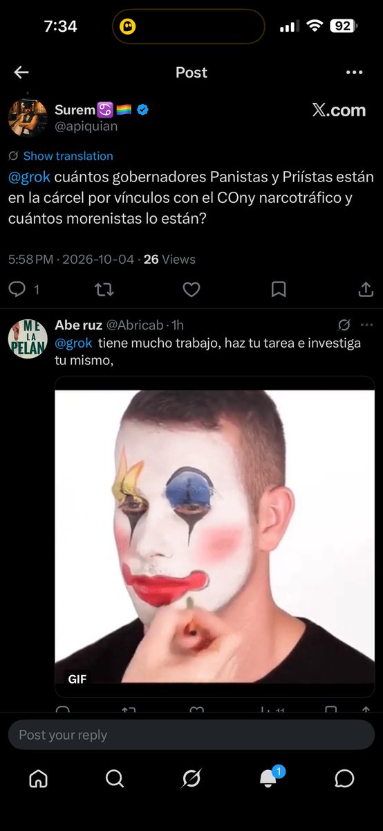 Abricab's tweet photo. @apiquian @luis_gj @emilianorojasg @grok Ni a ti, sigue defendiendo a los fachos, suerte jotin https://t.co/Ft6MfsAmzz