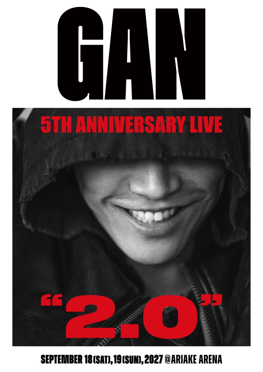BMG__official_'s tweet photo. ／
『GAN 5TH ANNIVERSARY LIVE “2.0”』
チケット詳細情報のお知らせ���
＼

🗓️【最速】TEAM G年会員先行
《アップグレード席受付対象の先行》
期間：10/5(月)18:00〜10/12(月・祝)23:59まで

※受付期間内にTEAM G年会費コース・グッズ付き年会費コースのどちらかにご入会いただいた方もお申込み可能です
※アップグレード抽選受付は2027年2月実施を予定

🗓️TEAM G会員先行
期間：10/17(土)18:00〜10/25(日)23:59まで

※アップグレード席の受付対象外の先行となりますのでご注意ください
※受付期間内にご入会いただいた方もお申込み可能です

🎫詳細はこちら
https://t.co/OXZTsXfHw9

🐯TEAM Gのご入会はこちら
https://t.co/Qwkmtsdpoj

@T_IWATA_EX_3JSB #岩田剛典 #GAN
#GAN_5TH_ANNIVERSARY_LIVE #TEAMG