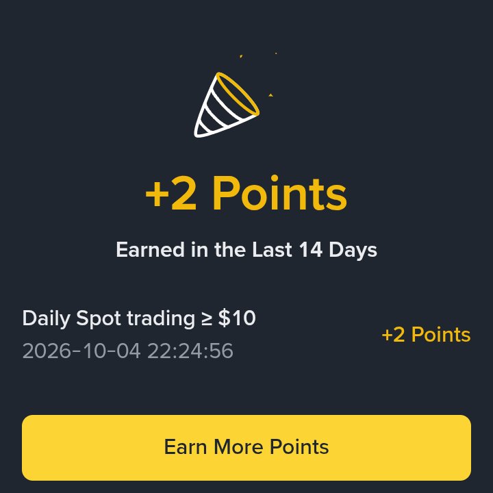 AzlanHadi01's tweet photo. Binance Points used to look like just a name to me. Opening the Rewards Hub made the picture clearer.

This is not a one-day campaign. It is a long-term rewards layer tied to activity that already happens on Binance, and it is not limited to one product.

Activities that can count toward Points include:

• Spot Trading
• Futures Trading
• Convert
• P2P / Fiat Deposit
• bStocks
• Posting on Binance Square

More are planned to join, including Binance Pay, Dual Investment, and Binance Academy activities. The list can change by account, product, and region, so your own Rewards Hub is the final source.

Once the activity is done, the path is direct. Complete an eligible activity, earn Points, claim them in the Rewards Hub, then redeem whatever reward is actually available.

There is a weekly side too. Finish qualifying tasks on 5 or more days in a week and the 5-Day Weekly Bonus can unlock. The days do not have to run back to back.

The claim step is the one I would not skip. Points have to be taken from the Rewards Hub within 14 days of being issued. After that window, unclaimed Points expire. Earning them and keeping them are not the same thing.

On the redeem side, availability can include trading fee rebates, Futures free positions, Earn trial funds, VIP upgrades, and Binance merchandise. The menu is not the same on every account.

My routine is simple now: do the activity, check the Hub, claim before day 14.

Have you opened your Rewards Hub this week, or are the Points still sitting unclaimed?

No guaranteed return or cash value should be assumed. Read the official terms.  

For more information Go check 👇 
[ https://t.co/z2sptwdZA4]

Always DYOR.
Educational only, not financial advice. DYOR.

#BinancePoints #RewardsHub #LearnWithBinance #BinanceAcademy #Rewards #BinanceSquare #Crypto #Web3

@cz_binance @BinancePk #Binance