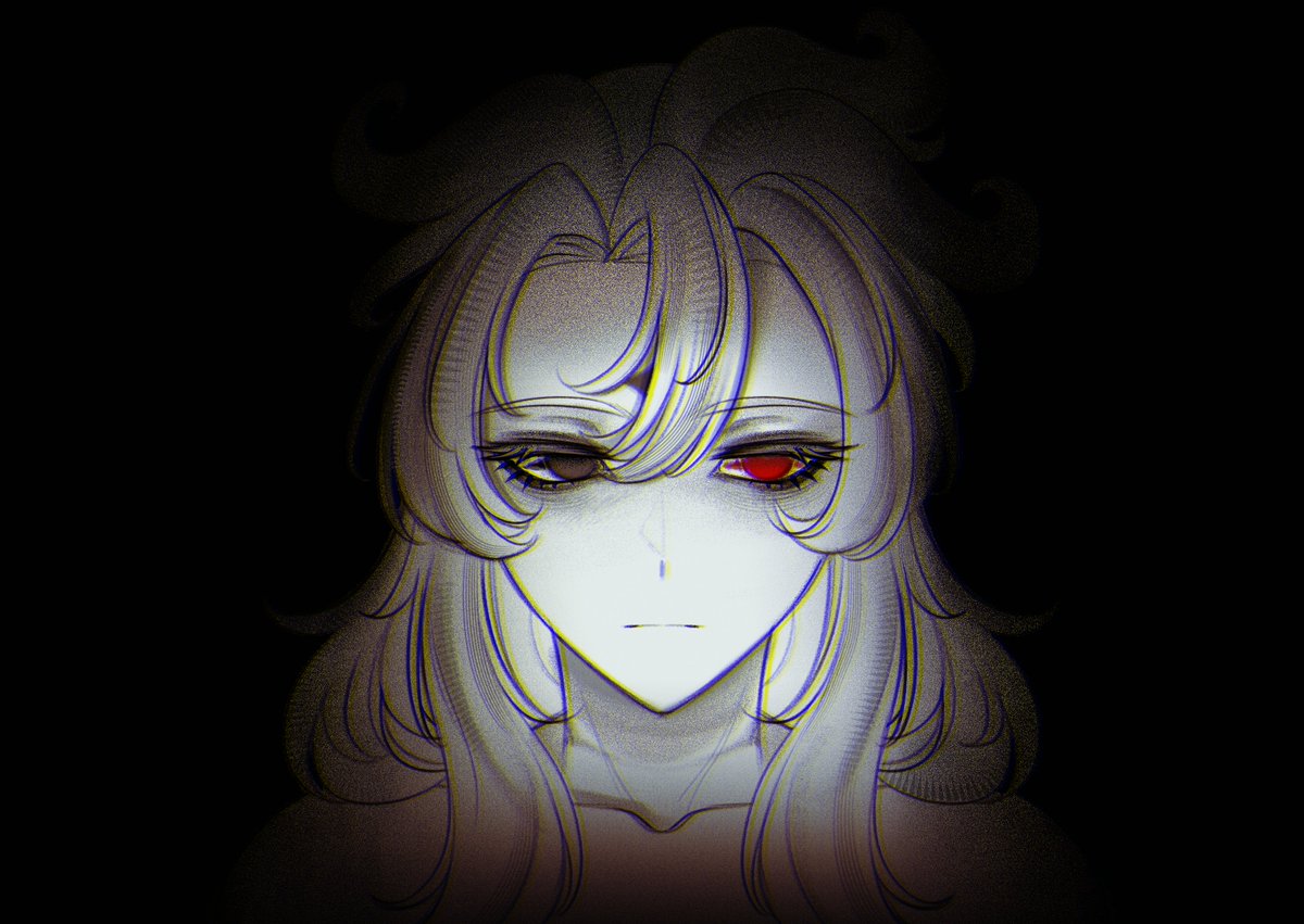 kreidemeow's tweet photo. [rkgk] dilated pupils, tache noire de la sclerotique, cloudy eyes... yup! thats my undead wife 
#Albedo? #Dorian/#SubjectTwo https://t.co/QyOMpvaDlH