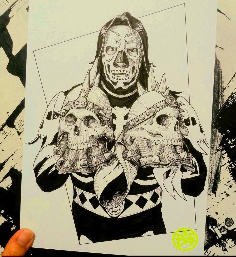 Brushogun85's tweet photo. Inktober 4日目 L.A. Park 💀🤘🏿

女の子たちには少し休んでもらって、このホラーシーズンを盛り上げるためにリンキン・パークを流すことにした。

（『モンスターハンター』の新しいモンスターを描く時間がなくなってしまったけど、次回は必ず描くよ 😅）
🎃
Inktober Día 4 L.A. Park 💀🤘🏿 https://t.co/ikJIh7gz2N