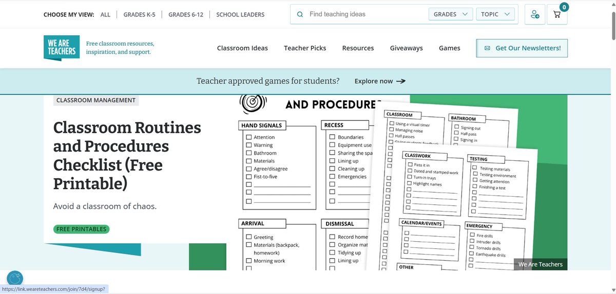 RhythmFrey's tweet photo. When I become a teacher I want to find ways to stay organized and keeps things on track. I found this free classroom routines and procedures checklist on We Are Teachers that I think will be helpful! #EdTechECC
URL: https://t.co/BjqLva7fZz https://t.co/e015bHYw8R