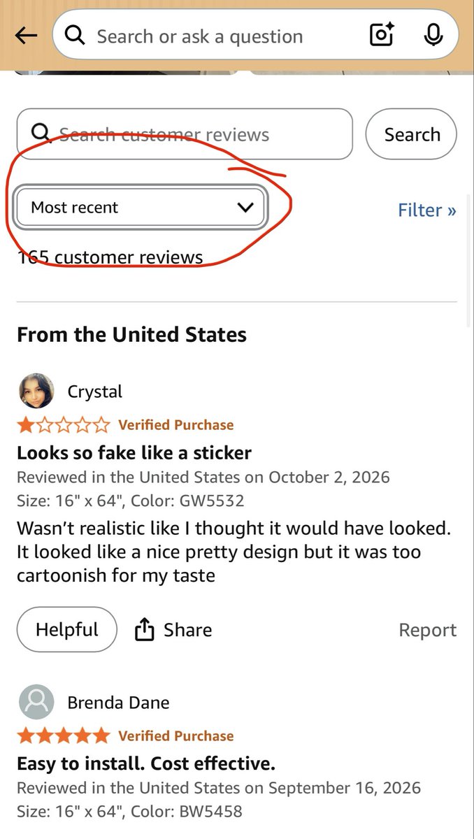 BeauxitePernoct's tweet photo. If you want less curated reviews on Amazon go to “most recent” instead of “most helpful”

You will see much more 1/5 reviews. https://t.co/B06EnZVIm4