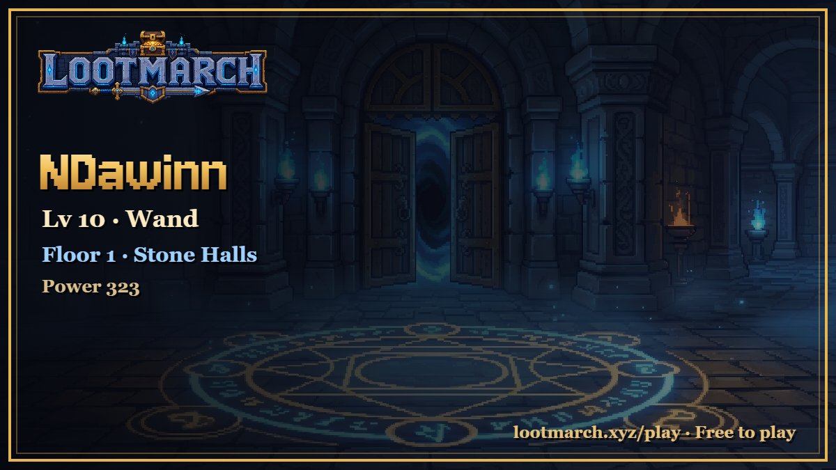 NDawinn0's tweet photo. Today's march: Stone Halls. Tomorrow: deeper. 🔥 @PlayLootMarch https://t.co/KrXTdMskx5